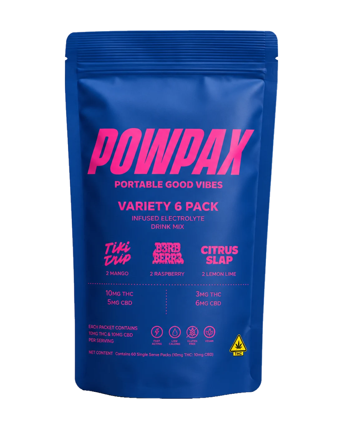 POWPAX Variety 6 Pack pouch